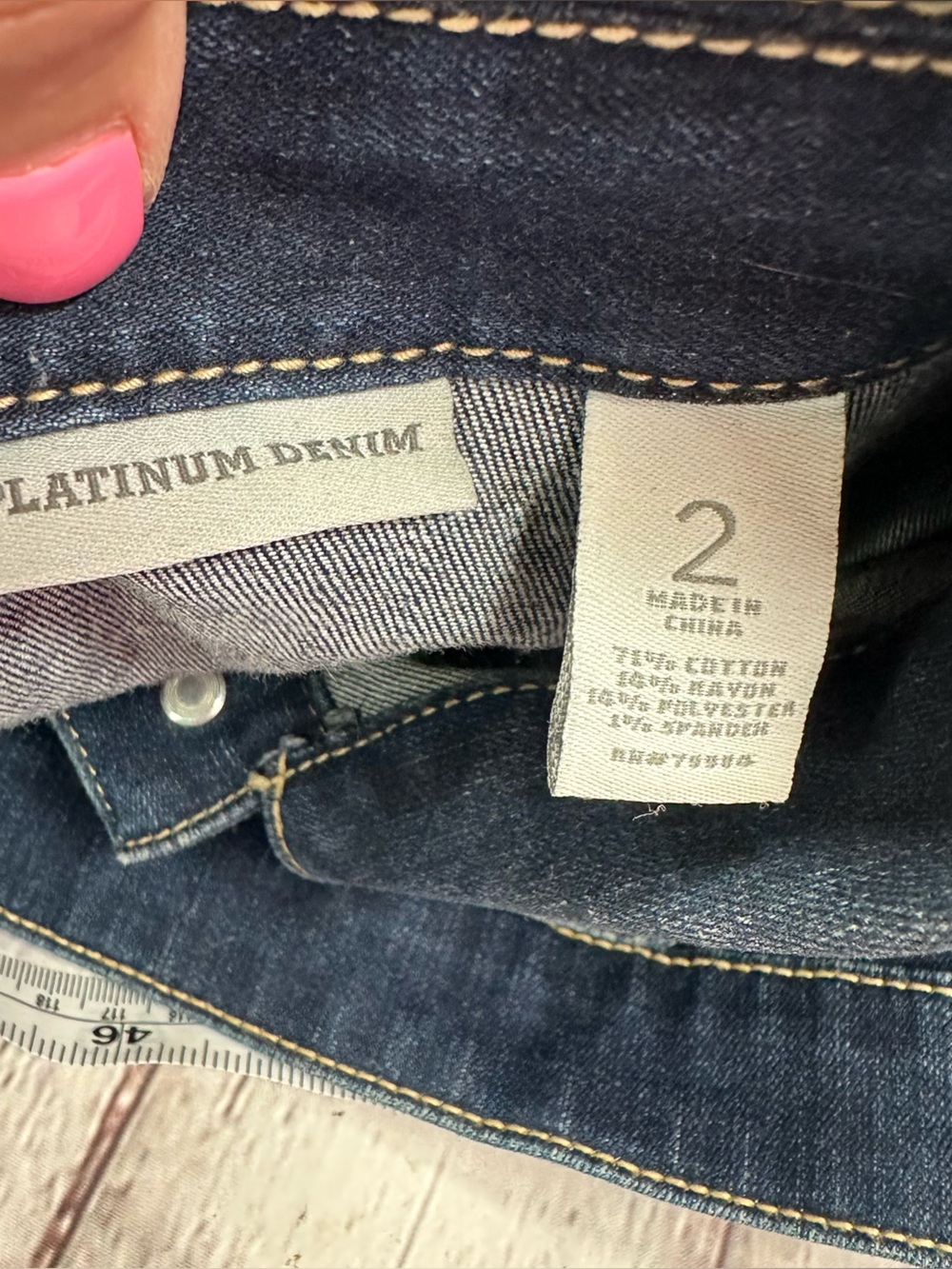 Chico's Dark Blue Denim Jacket with Studded Yoke - Picture 6 of 9